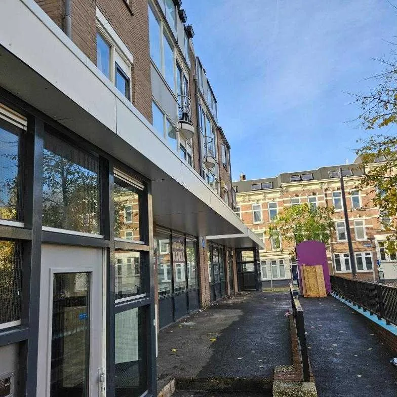Entree met nieuwe luifel en strakke gevelplaten